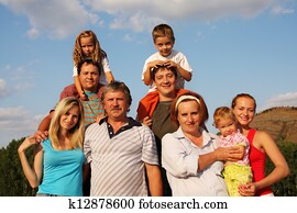 Happiness large family Happiness large family