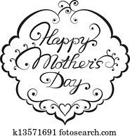 Happy mother' day lettering Happy mother' day lettering