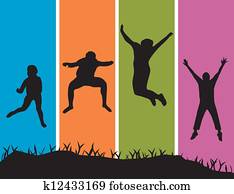 Happy People Jumpping. Happy People Jumpping.