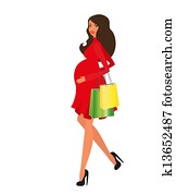 Happy pregnant woman