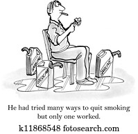 He had tried many ways to quit smoking