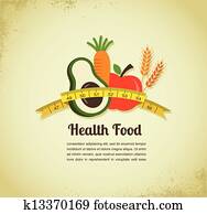 Health food vector background