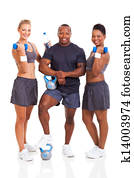 healthy group of young fit people