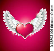 Heart with Angel Wings Heart with Angel Wings