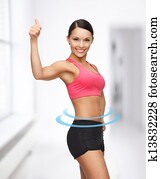 hermoso, deportivo, mujer