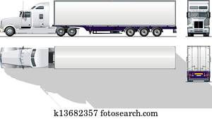 hi-detailed, comercial, semi-caminhão