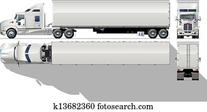 hi-detailed commercial semi-truck hi-detailed commercial semi-truck