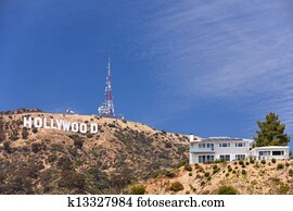 Hollywood sign on the hill Hollywood sign on the hill