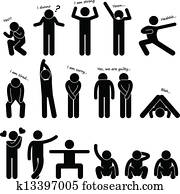 hombre, gente, postura, idioma cuerpo