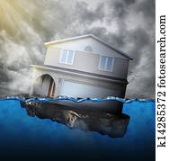 Home Sinking in Water Home Sinking in Water