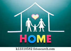 Home word and family in house Home word and family in house