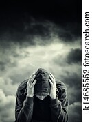 homem, com, problemas