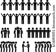 homem, pessoas, unidas, unidade, comunidade