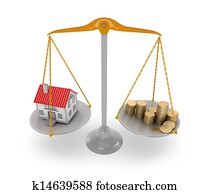 House price. 3D concept House price. 3D concept