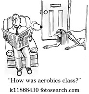 How was aerobics class for exhausted wife How was aerobics class for exhausted wife