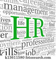 Human resources concept in tag cloud