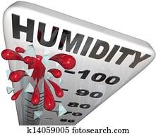 Humidity Level Rate Rising 100 Percent Thermometer Humidity Level Rate Rising 100 Percent Thermometer