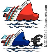 hundimiento, grecia, -, crisis