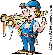 illustration of an Happy Carpenter illustration of an Happy Carpenter