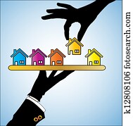 Illustration of Buying House/Home