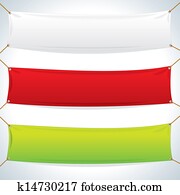 Illustration of Textile Banners Template Illustration of Textile Banners Template