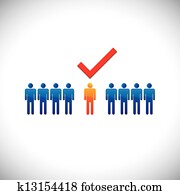 Illustration-, selecting(hiring), recht, angestellter, arbeiter, candidat Illustration-, selecting(hiring), recht, angestellter, arbeiter, candidat