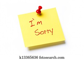 I'm Sorry note