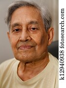 Indian man gray hair