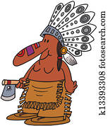 indisches oberhaupt, maskottchen