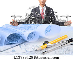industry construction and business man industry construction and business man