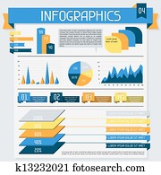 infographics, 元素, collection., 集合, 4.