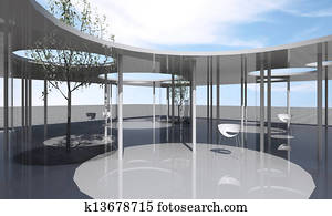 Interior of conceptual architecture Interior of conceptual architecture
