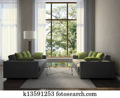 Interior of the living-room Interior of the living-room