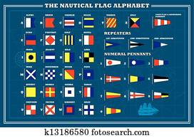 International maritime signal flags - sea alphabet , vector International maritime signal flags - sea alphabet , vector