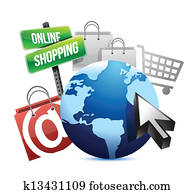 international online shopping concept international online shopping concept