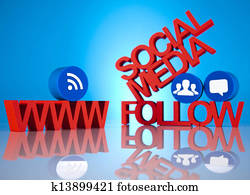 Internet concept with social media Internet concept with social media