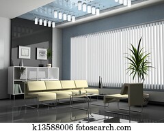 intérieur, bureau, pour, négociations, 3d, rendre