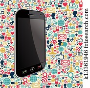 Iphone social media icon background Iphone social media icon background