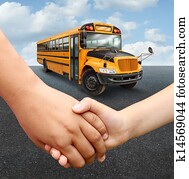 iskolások, autóbusz