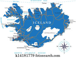 island, landkarte island, landkarte