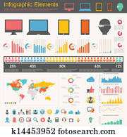 IT Industry Infographic Elements IT Industry Infographic Elements