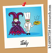 Italy travel polaroid people