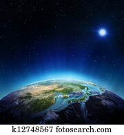 Japan and China from space Japan and China from space