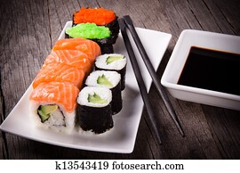 Japanese seafood sushi Japanese seafood sushi