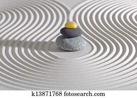 Japanese ZEN garden with stacked stones Japanese ZEN garden with stacked stones