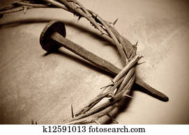 Jesus Christ crown of thorns and nail Jesus Christ crown of thorns and nail