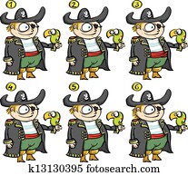 kalózkodik, match-up, látási, játék