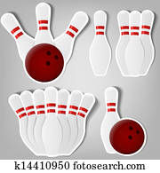 kolky, na, bowling
