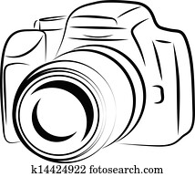 kontur, fotoapperat, zeichnung kontur, fotoapperat, zeichnung