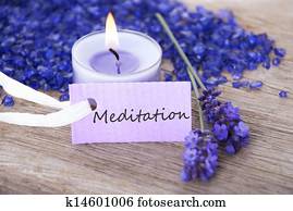 label with meditation on it